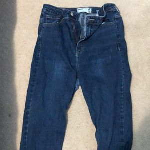 High rise skinny dark jeans